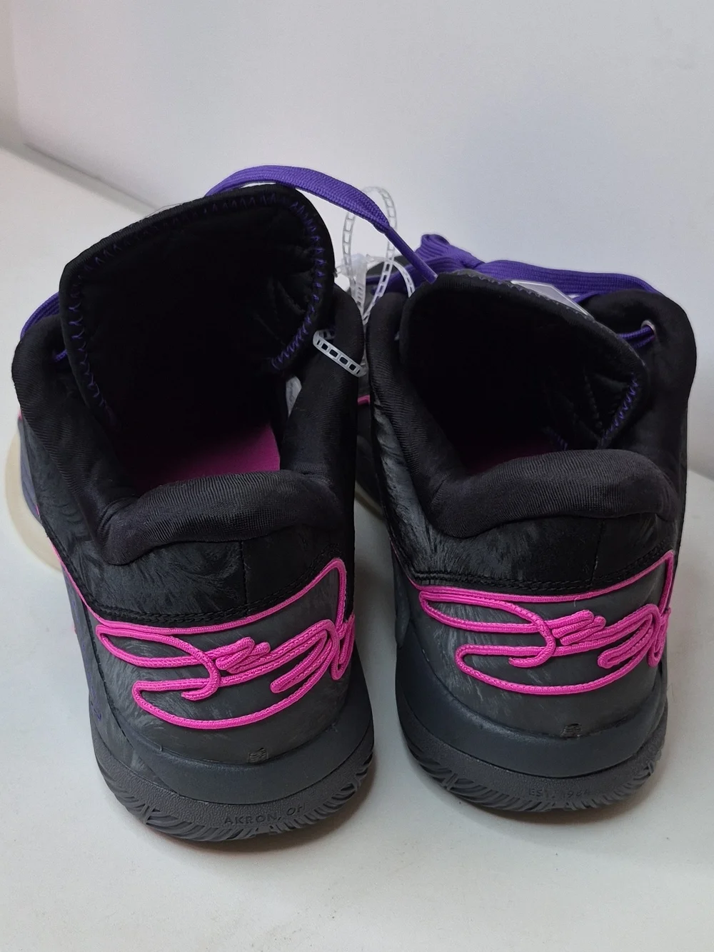 Nike Lebron Black Athletic Shoes with Purple Laces & Pink Accents NWOB